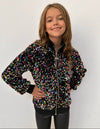 Lola + The Boys Shimmering Stardust Sequin Bomber