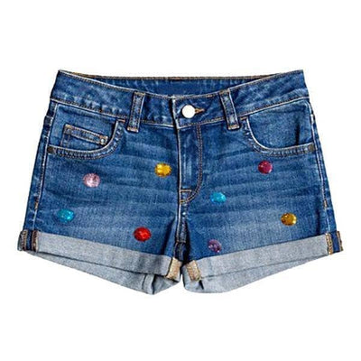 Lola + The Boys Shorts 2 Rainbow Gem Jean Shorts