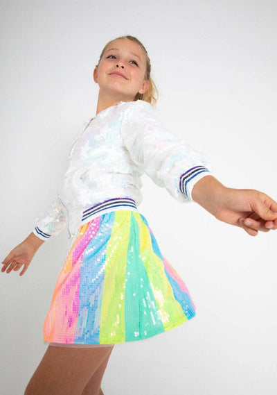 Lola + The Boys SKIRT Sequin Stripe Skirt