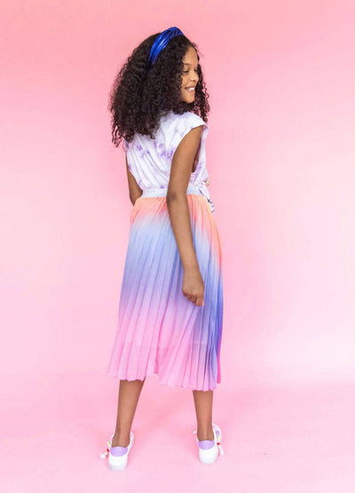 Lola + The Boys SKIRT Sherbert Ombre Pleated Skirt