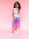 Lola + The Boys SKIRT Sherbert Ombre Pleated Skirt