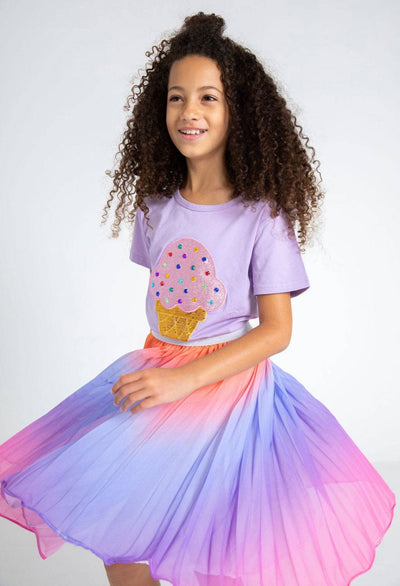 Lola + The Boys SKIRT Sherbert Ombre Pleated Skirt