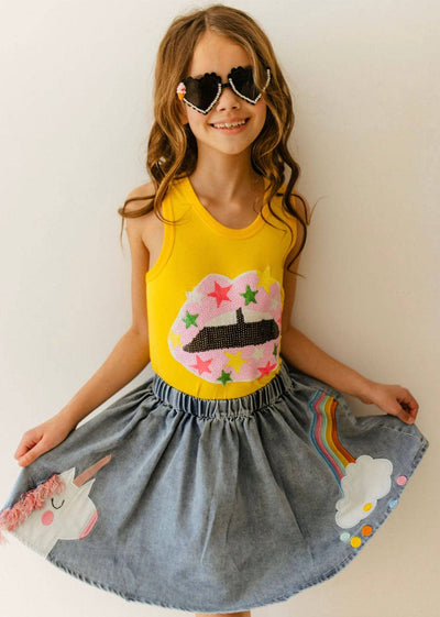 Lola + The Boys SKIRT Unicorn Denim Dream Skirt