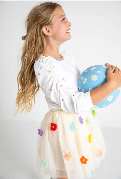 Lola & The Boys Skirts Rainbow Daisy Puff Tutu