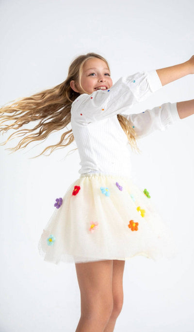 Lola & The Boys Skirts Rainbow Daisy Puff Tutu