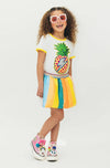 Lola + The Boys Skirts Sherbet Sequin Stripe