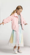 Lola + The Boys Skirts Sparkly Rainbow Midi Skirt