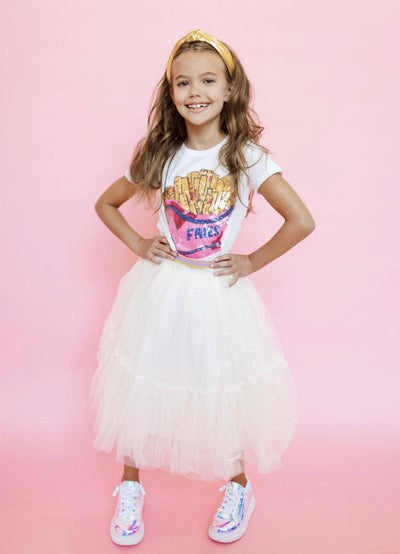 Lola and The Boys Skirts Spin and Dream Sparkle Midi Skirt