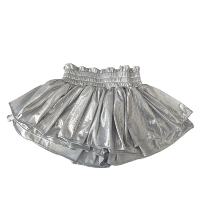 Lola + The Boys skort 2 / Silver Metallic Skort