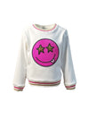 Lola + The Boys Smiley Face Sequin Sweatshirt