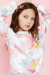 Lola + The Boys Splatter Daisy Gem Sweatshirt