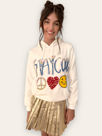 Lola + The Boys Stay Cool Crystal Hoodie