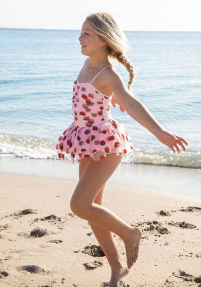 Lola + The Boys Strawberry shortcake tulle swimsuit