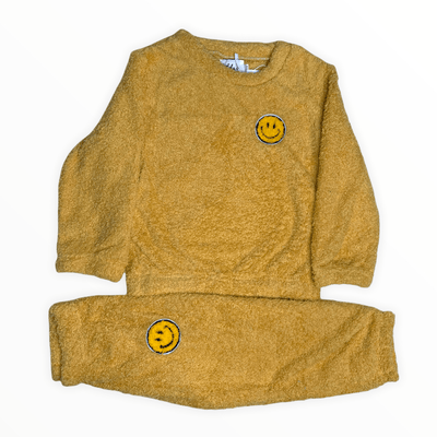 Lola + The Boys Yellow / 2 Sunshine Smile Patch Fuzzy Set