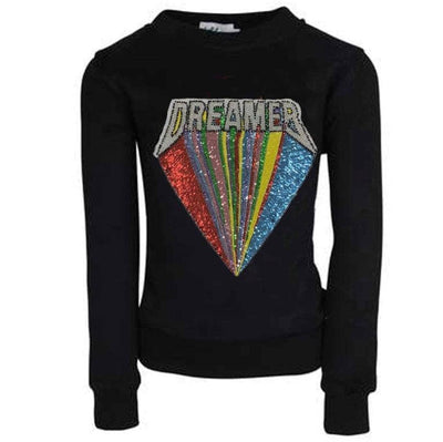 Lola + The Boys Sweaters & Sweatshirts Beaded Dreamer Patch Sweatshirt