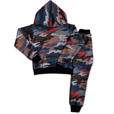 Lola + The Boys Sweaters & Sweatshirts Camo "Fitting in" Hoodie + joggers