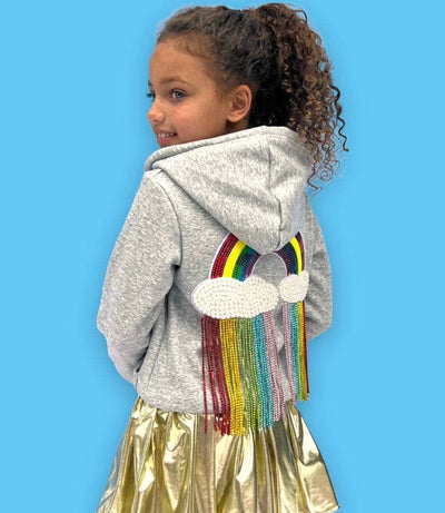 Lola + The Boys Sweaters & Sweatshirts Crystal Rainbow Rain Hoodie