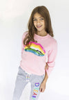 Lola + The Boys Sweaters & Sweatshirts Rainbow Bite Sweatshirt