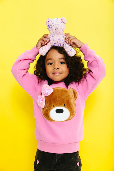 Lola + The Boys Sweaters & Sweatshirts Teddy Bow Sweatshirt