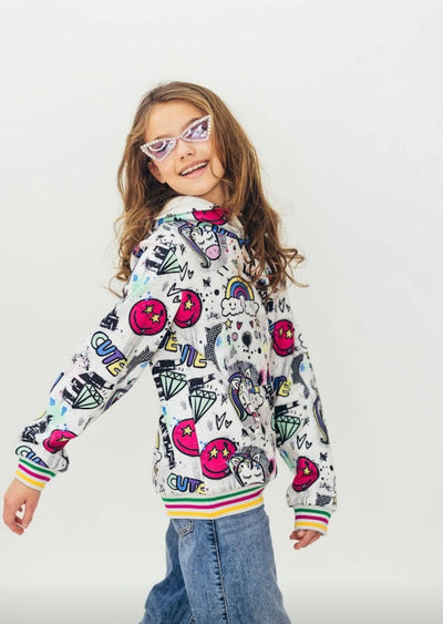 Lola + The Boys Sweaters & Sweatshirts Unicorn Graffiti Hoodie