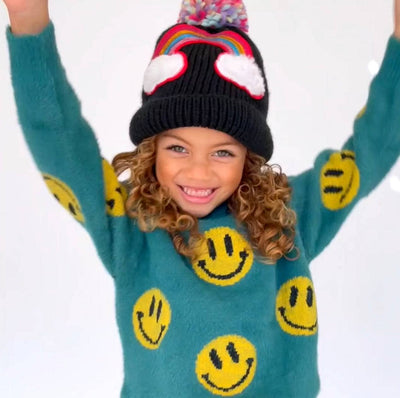 Lola + The Boys Sweaters & Sweatshirts Unlimited Yellow Smiles Sweater