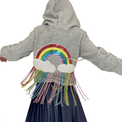 Lola + The Boys Sweaters & Sweatshirts Women's Crystal Rainbow Rain Hoodie