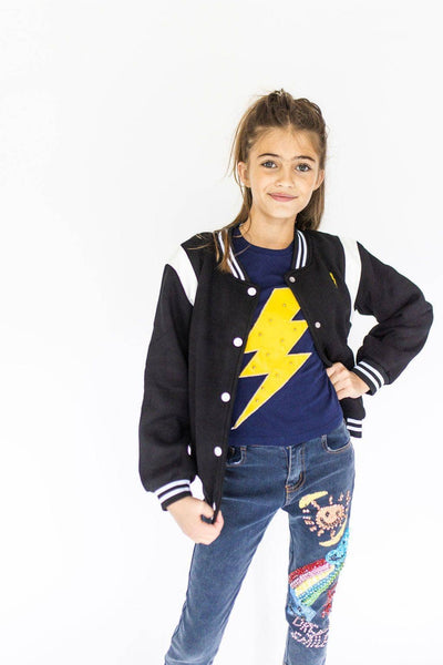 Lola & The Boys sweatshirt Bear Varsity Bomber Jacket