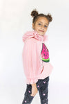 Lola & The Boys sweatshirt Watermelon Tulle Sequin Hoodie