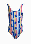 Lola + The Boys swim Ice Cream Cupcake Stripes Swimsuit