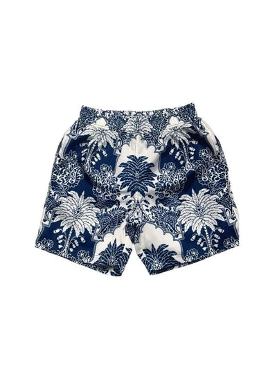 Lola + The Boys Swim Shorts Palm Print Rash Guard