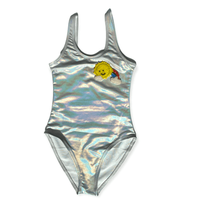 Lola + The Boys Swimwear Beaded Sun Rainbow Hologram Swimsuit