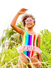 Lola & The Boys Swimwear Rainbow Tutu Swimsuit