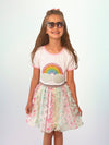 Lola + The Boys Tees Rainbow and Pearl Patch Tee