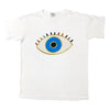 Lola + The Boys Tees White Rainbow Evil Eye Tee