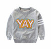 Lola + The Boys Tees 2 YAY Pastel Patch Grey Long Sleeve Tee