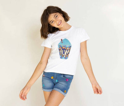 Lola + The Boys Tees Yum crystal Tee