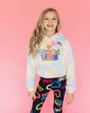 Lola + The Boys Tie Dye Good Vibes Fuzzy Hoodie