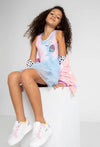 Lola + The Boys Tie dye Rainbow cupcake tutu dress