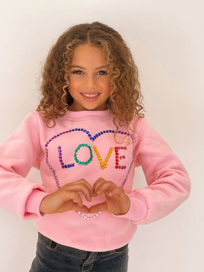 Lola + The Boys Top Light Bright Love Sweatshirt