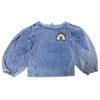 Lola + The Boys Top Rainbow Denim Pullover