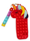 Lola + The Boys Red Unicorn Pop-It Pencil Case