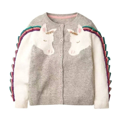 Lola + The Boys 2-3 Unicorn Ruffle Cardigan