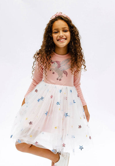 Lola + The Boys Unicorn & Stars Tutu Dress