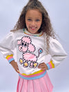 Lola + The Boys Velvet Poodle Puff Sleeve Sweatshirt