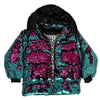 Lola + The Boys Womens Magic Sequin Flip Puffer Coat